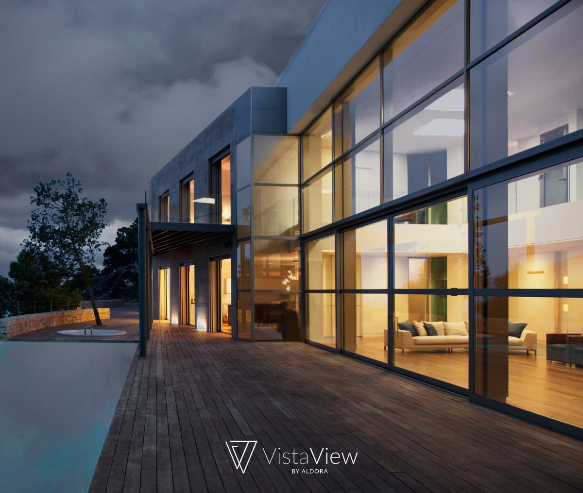 Hurricane Impact-Resistant Glass Windows in Luxury Florida Home